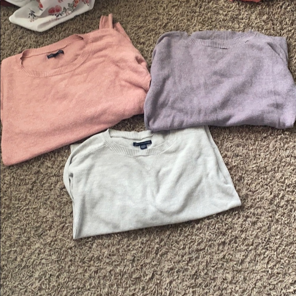 3 american eagle long sleeves sweaters